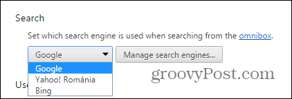Dostawca wyszukiwania Chrome
