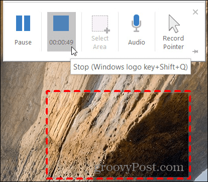 Zatrzymaj nagrywanie ekranu w programie PowerPoint