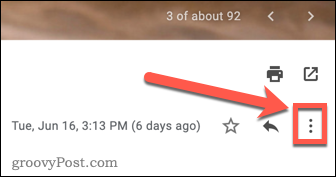 Ikona menu z trzema kropkami w Gmailu