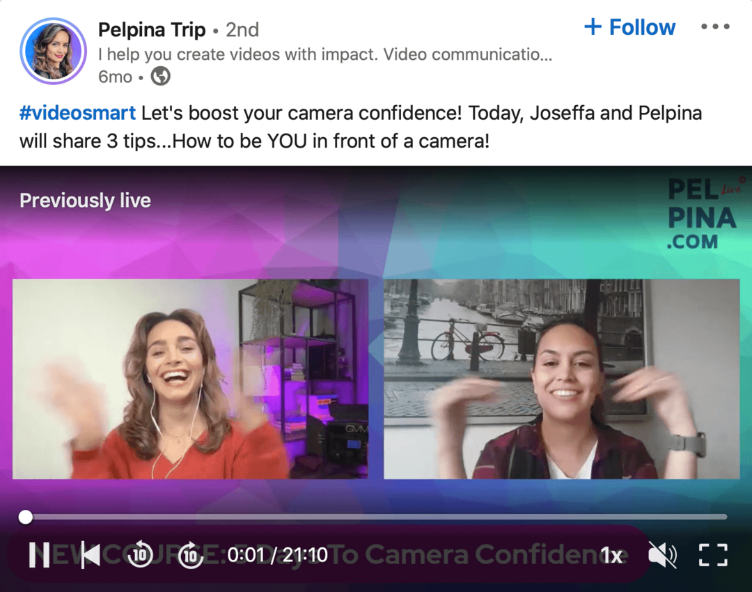 obraz wideo LinkedIn z Pelpina Trip