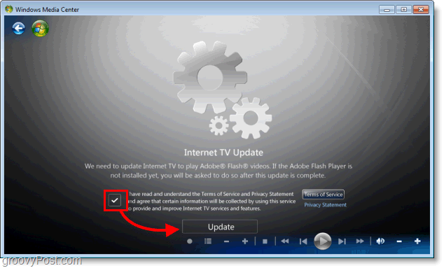 Windows 7 Media Center - zainstaluj aktualizację telewizji internetowej