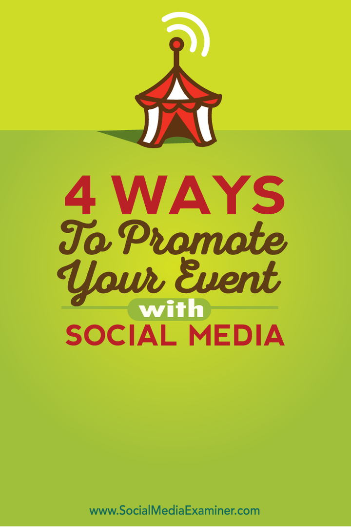 4 sposoby promowania wydarzenia w mediach społecznościowych: Social Media Examiner
