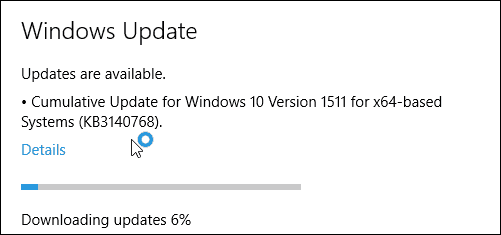 Zbiorcza aktualizacja systemu Windows 10 KB3140768