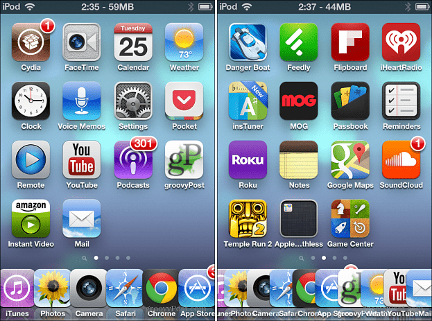 Sześć i 10 ikon w Docku na iOS