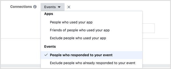 kierować reklamy na Facebooka do osób, które odpowiedziały na wydarzenie