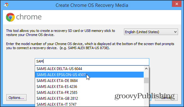 Odzyskiwanie systemu operacyjnego Chrome