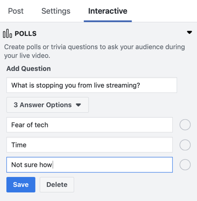 Jak korzystać z Facebooka na żywo w marketingu, krok 5.