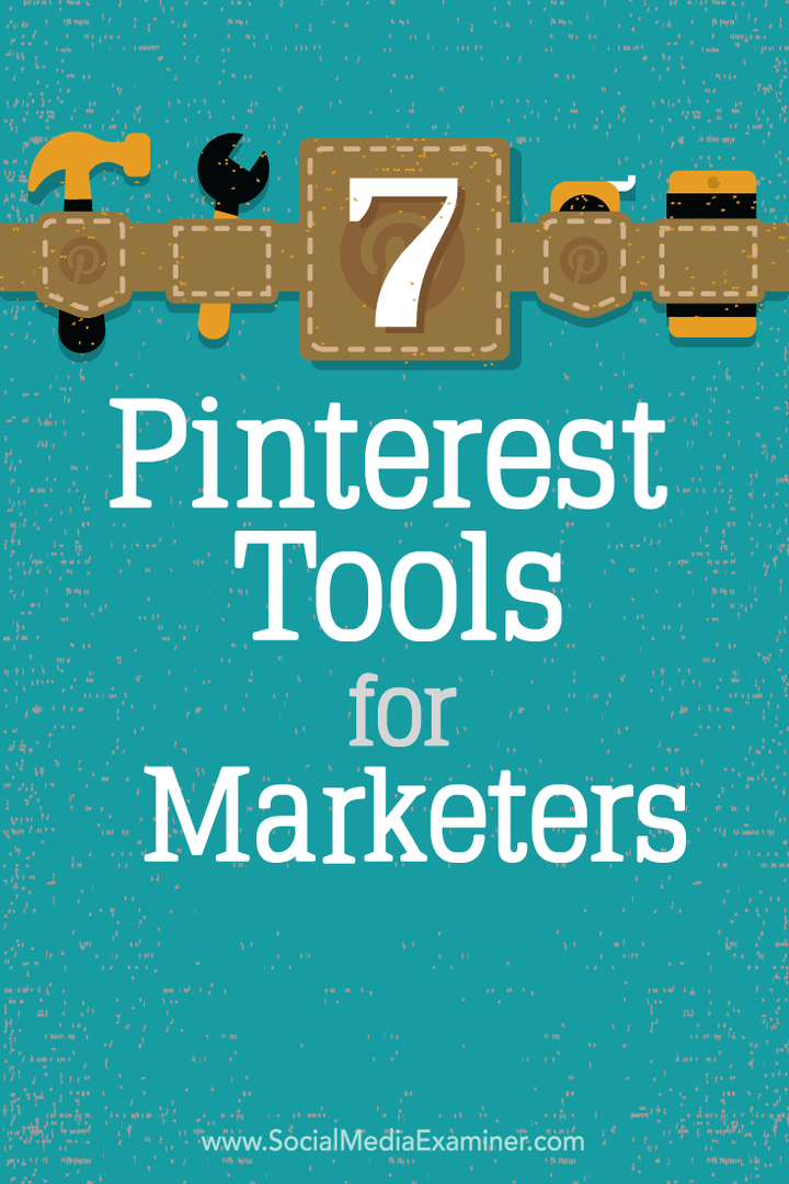 siedem narzędzi Pinterest dla marketerów