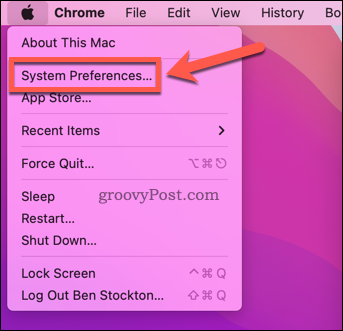 Otwórz Preferencje systemowe na komputerze Mac
