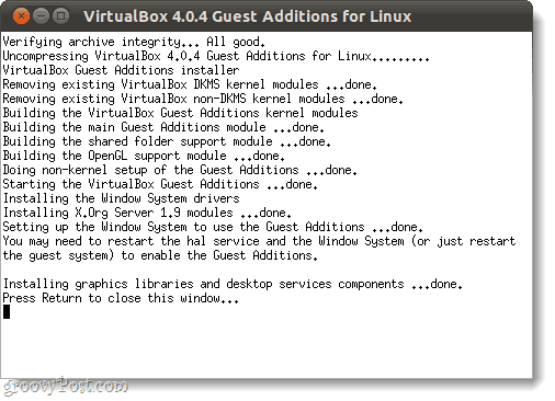uruchom dodawanie gości virtualbox w systemie Linux