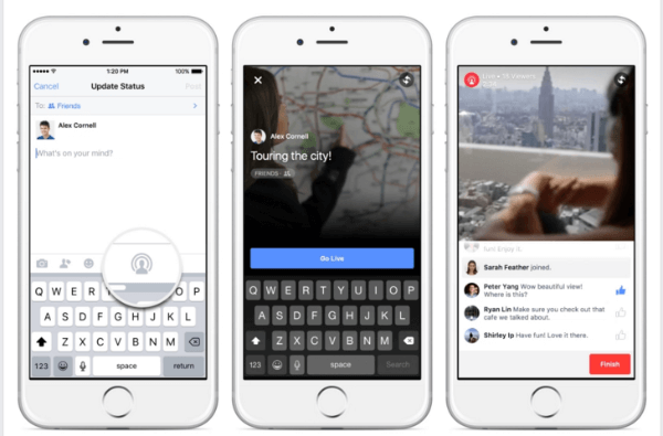 Facebook rozszerza wideo na żywo na iPhonie