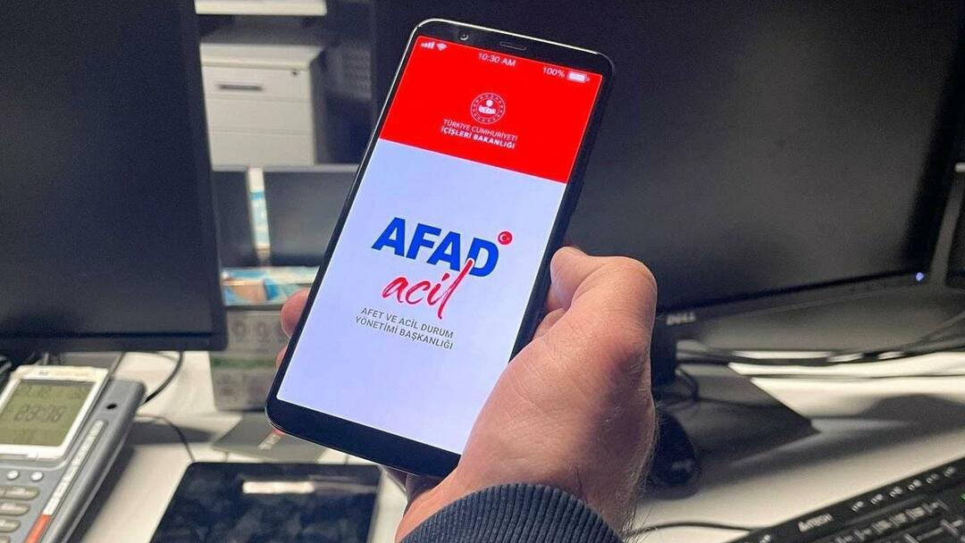 Aplikacja połączenia alarmowego AFAD
