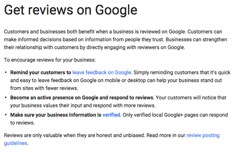 uzyskać recenzje w google FAQ odpowiedź