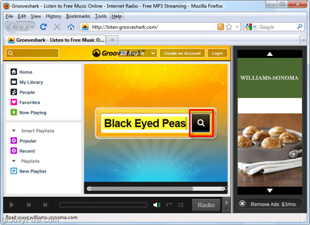 wyszukaj Grooveshark dla Black Eyed Peas