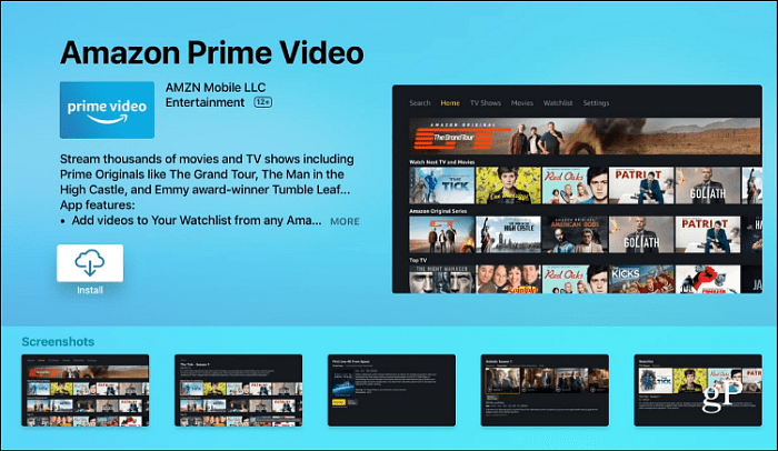 Zainstaluj Amazon Prime Video Apple TV