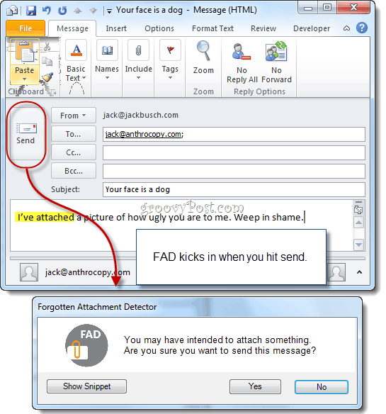 Forgotten Attachment Detector dla Microsoft Outlook