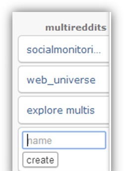stworzyć multireddit
