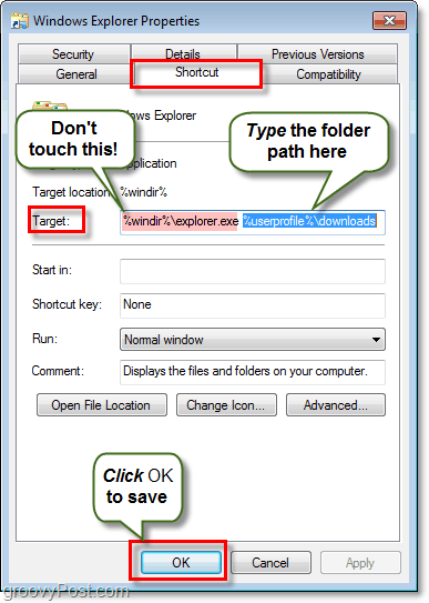 jak zmienić domyślny folder Eksploratora Windows