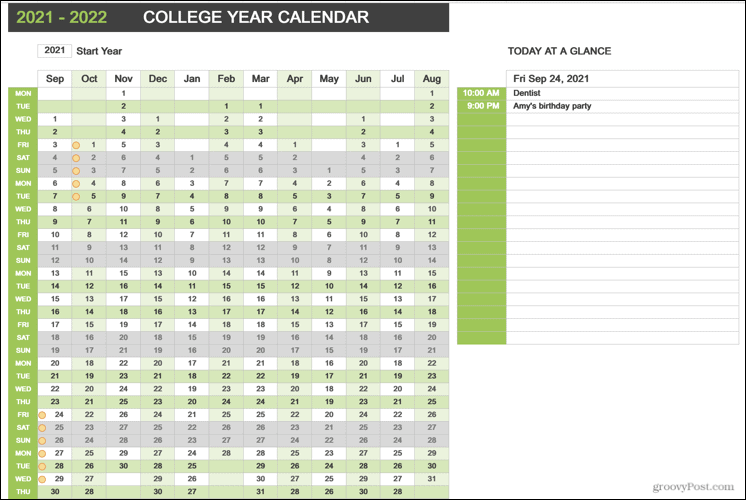 Kalendarz roku studenckiego