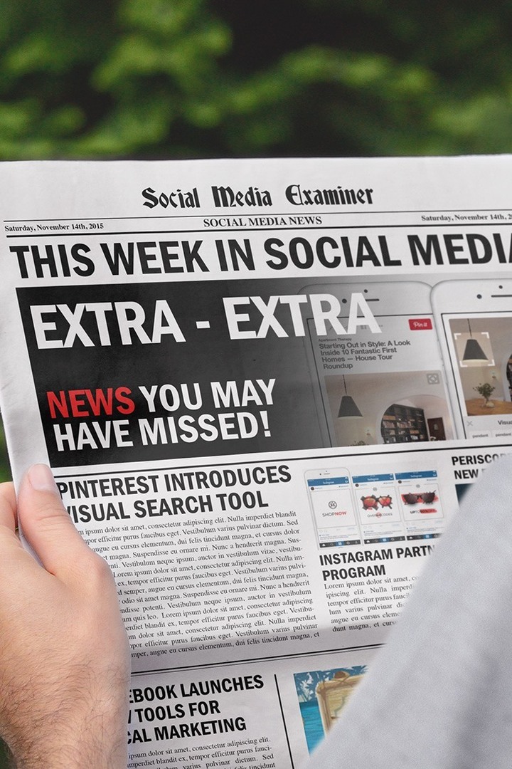 Pinterest uruchamia wyszukiwanie wizualne: w tym tygodniu w mediach społecznościowych: Social Media Examiner
