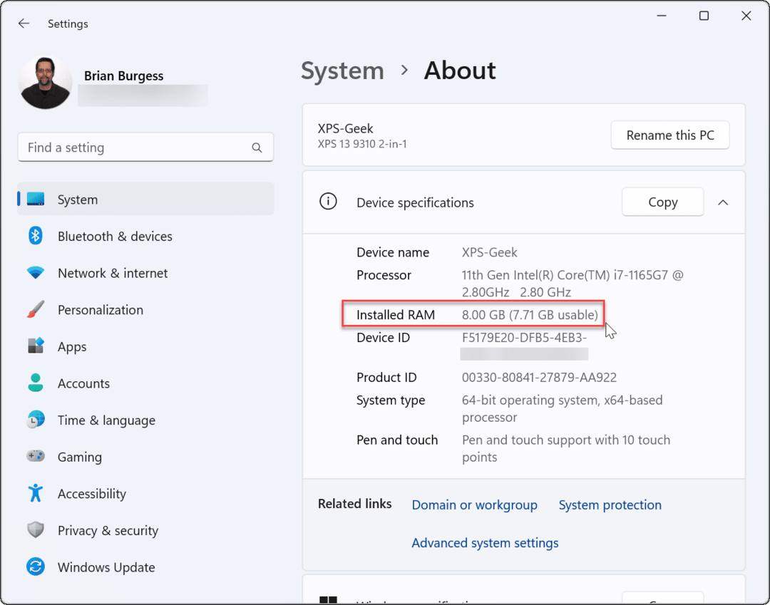 całkowita kontrola pamięci RAM w systemie Windows 11