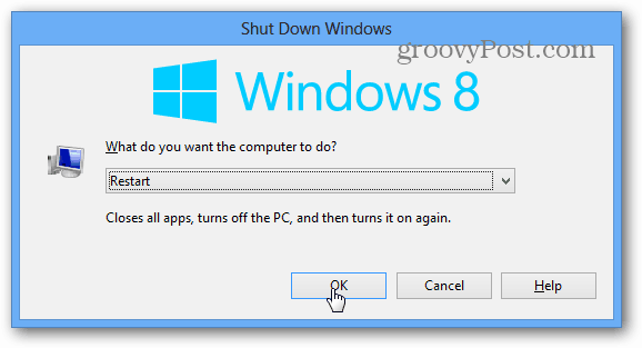 uruchom ponownie system Windows