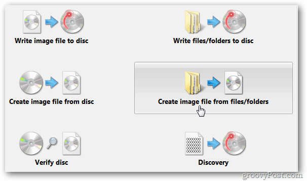 Utwórz plik obrazu z plików folderów