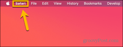 menu safari mac