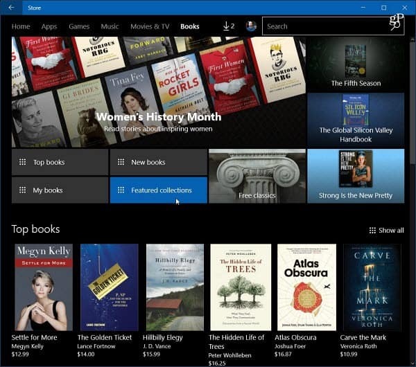 Książki elektroniczne z systemem Windows 10