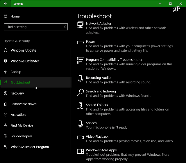 Windows 10 Creators Update Feature Focus: narzędzia do rozwiązywania problemów