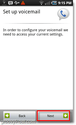 Google Voice w konfiguracji mobilnej poczty głosowej w systemie Android
