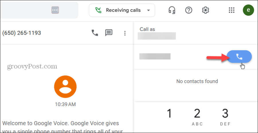 wykonywać połączenia Google Voice