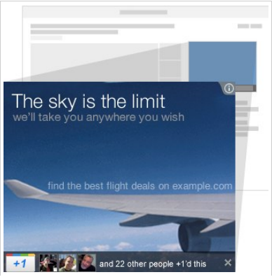 przycisk Google + 1 w reklamach