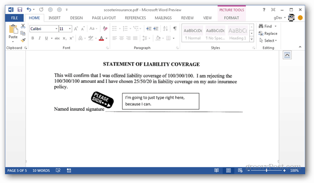 edytor pdf pakietu Office 2013