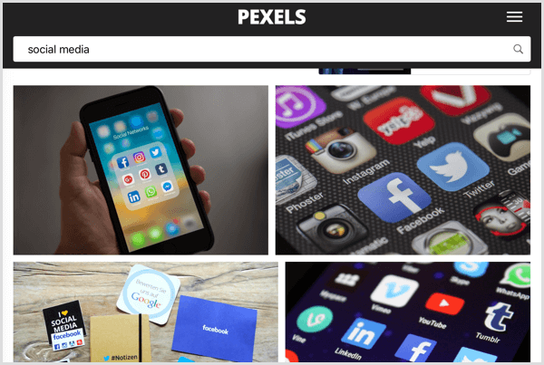 Wyszukiwanie słów kluczowych Pexels dla zbiorów fotografii