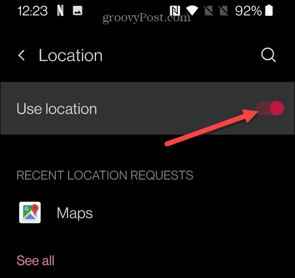 skalibruj mapy google Użyj lokalizacji