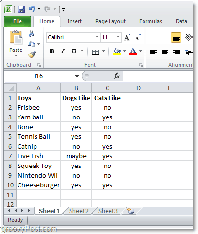 Excel 2010 w układzie pionowym