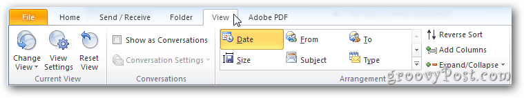 Wstążka programu Outlook 2010